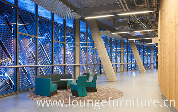 Factory Direct Modern Design Lounge Furniture Fabric Waiting Room Sofa Set